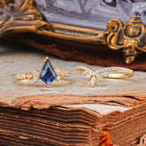 Luxury Kite-Cut Natural Tanzanite Engagement Ring